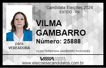 Candidato VILMA GAMBARRO 2024 - ESTEIO - Eleições