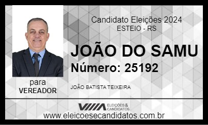 Candidato JOÃO DA SAÚDE 2024 - ESTEIO - Eleições