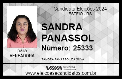 Candidato SANDRA PANASSOL 2024 - ESTEIO - Eleições