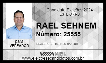 Candidato RAEL SEHNEM 2024 - ESTEIO - Eleições