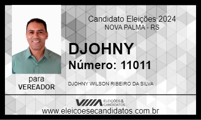 Candidato DJOHNY 2024 - NOVA PALMA - Eleições