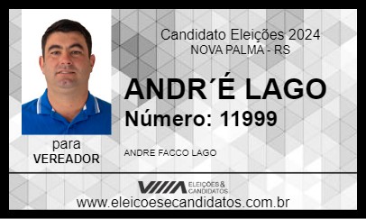 Candidato ANDRÉ LAGO 2024 - NOVA PALMA - Eleições