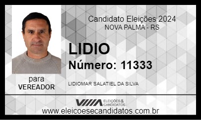 Candidato LIDIO 2024 - NOVA PALMA - Eleições