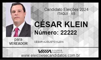 Candidato CÉSAR KLEIN 2024 - ITAQUI - Eleições