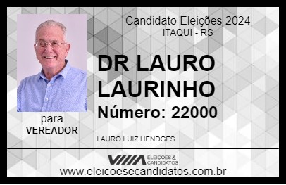 Candidato DR LAURO LAURINHO 2024 - ITAQUI - Eleições