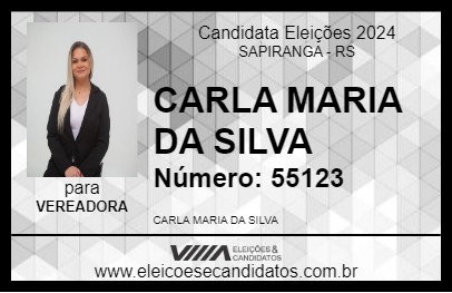 Candidato CARLA MARIA DA SILVA 2024 - SAPIRANGA - Eleições