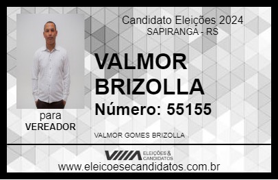 Candidato VALMOR BRIZOLLA 2024 - SAPIRANGA - Eleições