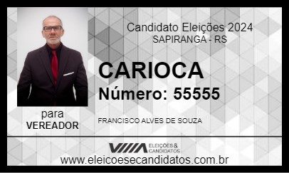 Candidato CARIOCA 2024 - SAPIRANGA - Eleições