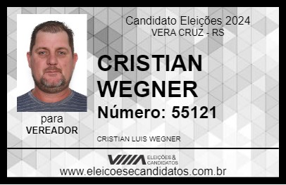 Candidato CRISTIAN WEGNER 2024 - VERA CRUZ - Eleições