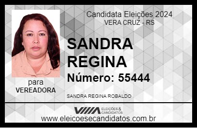 Candidato SANDRA REGINA 2024 - VERA CRUZ - Eleições