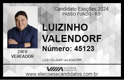 Candidato LUIZINHO VALENDORF 2024 - PASSO FUNDO - Eleições