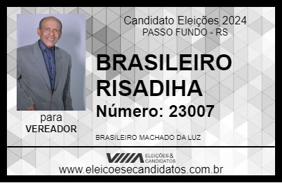 Candidato BRASILEIRO RISADINHA 2024 - PASSO FUNDO - Eleições