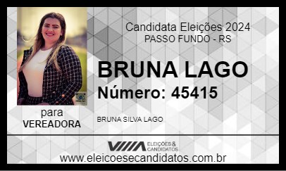 Candidato BRUNA LAGO 2024 - PASSO FUNDO - Eleições