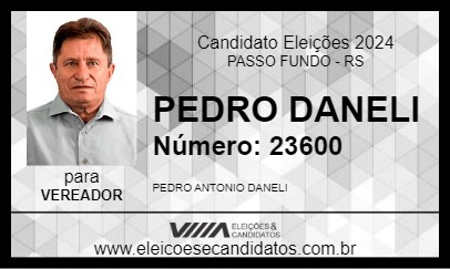 Candidato PEDRO DANELI 2024 - PASSO FUNDO - Eleições