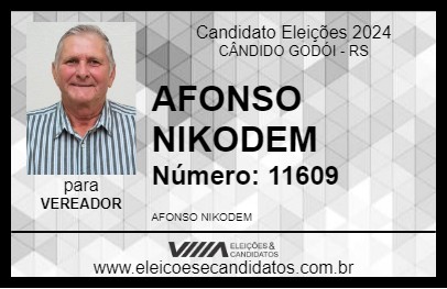 Candidato AFONSO NIKODEM 2024 - CÂNDIDO GODÓI - Eleições