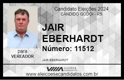 Candidato JAIR EBERHARDT 2024 - CÂNDIDO GODÓI - Eleições