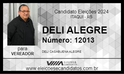 Candidato DELI ALEGRE 2024 - ITAQUI - Eleições