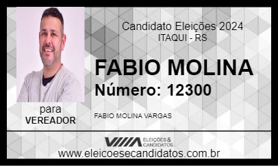 Candidato FABIO MOLINA 2024 - ITAQUI - Eleições