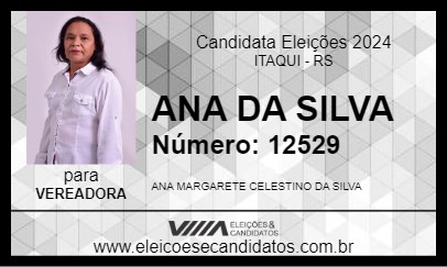 Candidato ANA DA SILVA 2024 - ITAQUI - Eleições