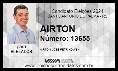 Candidato AIRTON 2024 - SANTO ANTÔNIO DO PALMA - Eleições