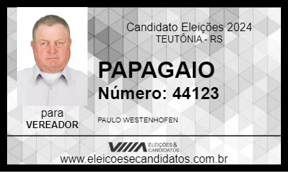 Candidato PAPAGAIO 2024 - TEUTÔNIA - Eleições