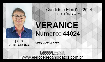 Candidato VERANICE 2024 - TEUTÔNIA - Eleições