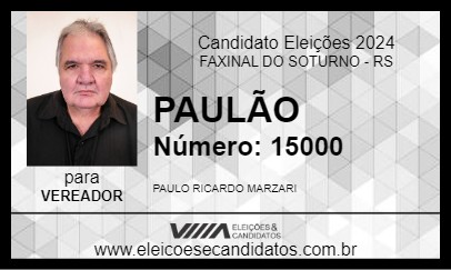 Candidato PAULÃO 2024 - FAXINAL DO SOTURNO - Eleições