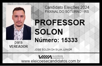 Candidato PROFESSOR SOLON 2024 - FAXINAL DO SOTURNO - Eleições