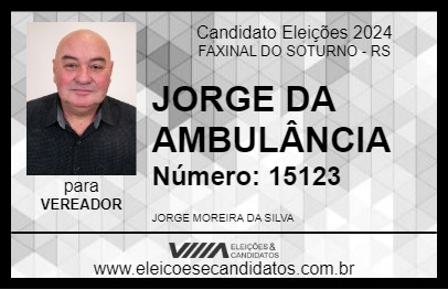 Candidato JORGE DA AMBULÂNCIA 2024 - FAXINAL DO SOTURNO - Eleições