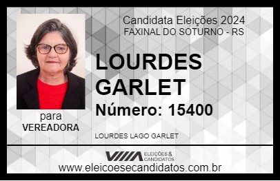 Candidato LOURDES GARLET 2024 - FAXINAL DO SOTURNO - Eleições