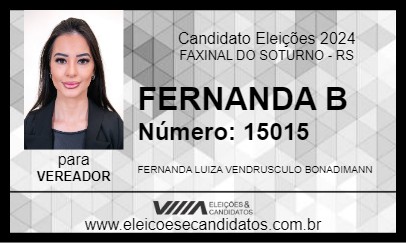 Candidato FERNANDA B 2024 - FAXINAL DO SOTURNO - Eleições