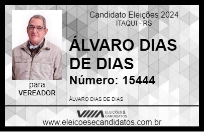 Candidato ÁLVARO DIAS DE DIAS 2024 - ITAQUI - Eleições