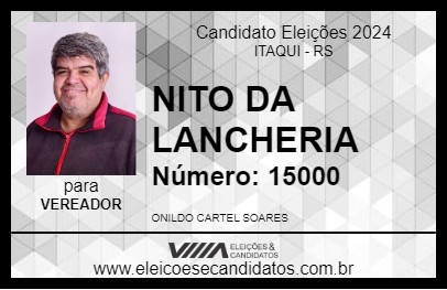 Candidato NITO DA LANCHERIA 2024 - ITAQUI - Eleições