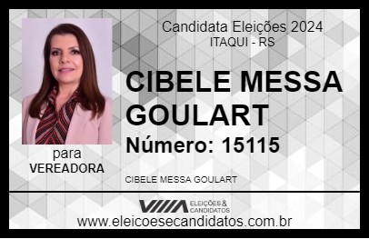 Candidato CIBELE MESSA GOULART 2024 - ITAQUI - Eleições