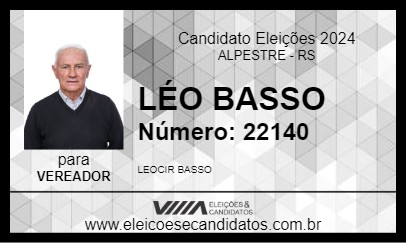 Candidato LÉO BASSO 2024 - ALPESTRE - Eleições