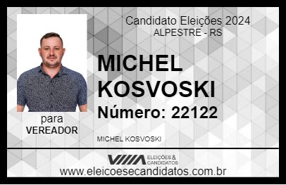 Candidato MICHEL KOSVOSKI 2024 - ALPESTRE - Eleições