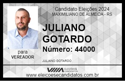 Candidato JULIANO GOTARDO 2024 - MAXIMILIANO DE ALMEIDA - Eleições