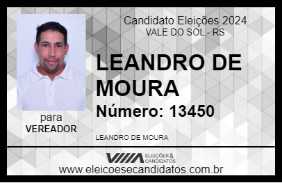 Candidato LEANDRO DE MOURA 2024 - VALE DO SOL - Eleições