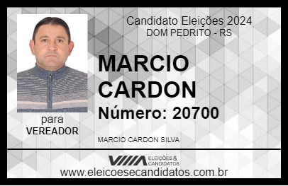 Candidato MARCIO CARDON  2024 - DOM PEDRITO - Eleições