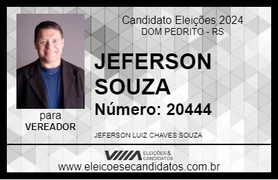 Candidato JEFERSON SOUZA 2024 - DOM PEDRITO - Eleições