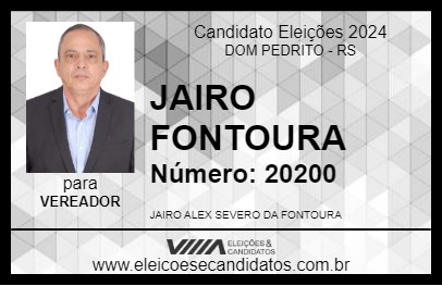 Candidato JAIRO FONTOURA 2024 - DOM PEDRITO - Eleições