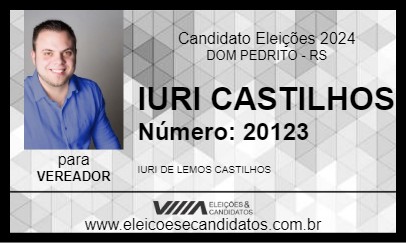 Candidato IURI CASTILHOS 2024 - DOM PEDRITO - Eleições