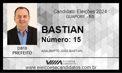 Candidato BASTIAN 2024 - GUAPORÉ - Eleições