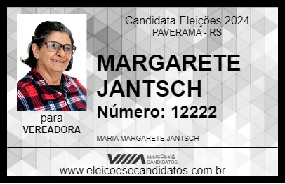 Candidato MARGARETE JANTSCH 2024 - PAVERAMA - Eleições