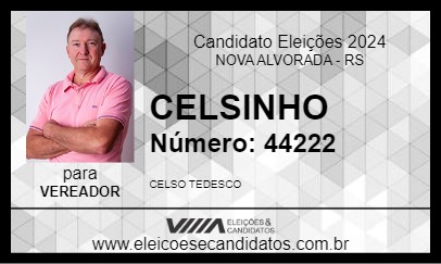 Candidato CELSINHO 2024 - NOVA ALVORADA - Eleições