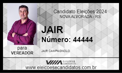 Candidato JAIR 2024 - NOVA ALVORADA - Eleições