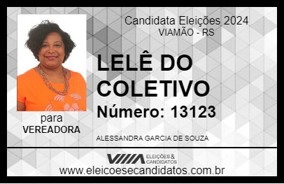 Candidato LELÊ DO COLETIVO 2024 - VIAMÃO - Eleições