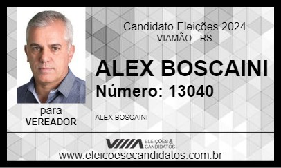 Candidato ALEX BOSCAINI 2024 - VIAMÃO - Eleições