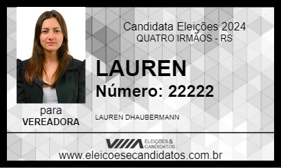 Candidato LAUREN 2024 - QUATRO IRMÃOS - Eleições