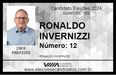 Candidato RONALDO INVERNIZZI 2024 - GUAPORÉ - Eleições